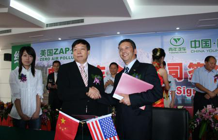 China's Youngman signs JV deal with American ZAP for hybrids